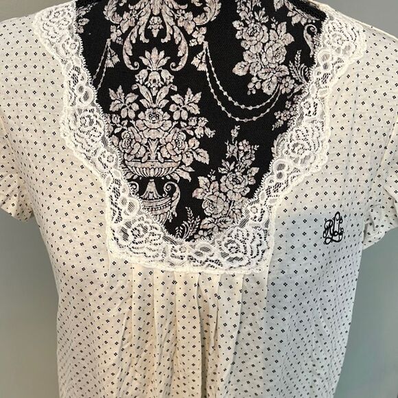 Lauren Ralph Lauren Cream Elegant Sleeping Gown - Picture 2 of 4